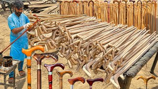 How to Make Wonderful Walking Sticks in Factory Sensational Factory Process Mass Production [upl. by Ellecrad]