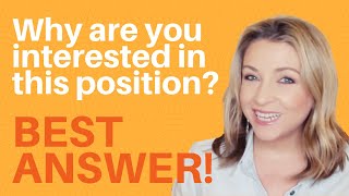 Why are you interested in this position HOW TO ANSWER  Interview Tips [upl. by Anyat]