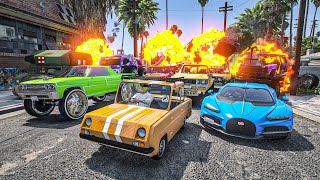 EL ÚLTIMO EXPLOTA CON COCHES ALEATORIOS ME TOCA EL PEOR VEHÍCULO  GTA 5 ONLINE [upl. by Kassia]