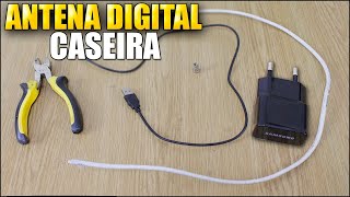 ANTENA DIGITAL CASEIRA PEGA TODOS CANAIS DISPONÍVEIS [upl. by Ayr]