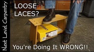 How to Tie Workboot Laces so they STAY Tied [upl. by Rehpotsirk]