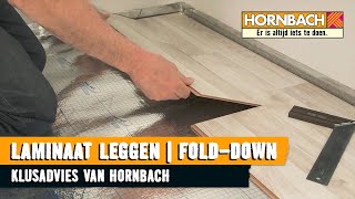 Laminaat leggen met HORNBACH Legsysteem Folddown [upl. by Asilram]