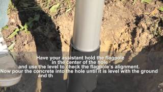 telescoping flagpole installation [upl. by Oinimreh736]