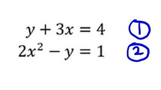 Simultaneous Equations Quadratic and Linear [upl. by Ludovico]