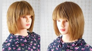 Coupe cheveux carré dégradé  Short layered Bob haircut  Corte de pelo corto en capas [upl. by Hume964]