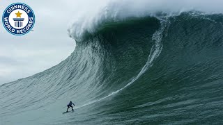 Largest wave surfed  Guinness World Records [upl. by Biggs]