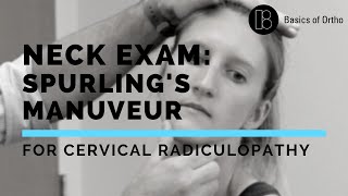 Neck Exam Spurlings Maneuver for Cervical Radiculopathy [upl. by Onairda]