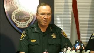 Fla sheriffs heated response to reporters question about gunfight comment [upl. by Elehcim998]