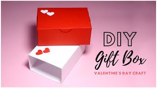 Easy Paper Gift Box Tutorial  DIY Gifts for Valentines Day [upl. by Ethan724]