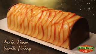 ❅ Recette de Bûche de Noël Pomme Vanille Dulcey ❅ [upl. by Aretak682]