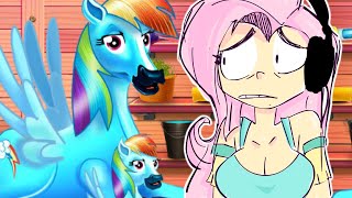 Fluttershee plays Weird Pony Games 🍉  END THE MISERY  Part 4 [upl. by Aistek]