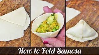 How To Fold Samosa  Samosa Folding Technique  EasyCookingWithShilpa [upl. by Arihsay]