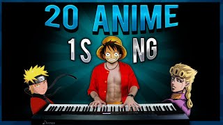 20 ANIME in 1 SONG [upl. by Oralla]