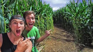 First to finish CORN MAZE WINS we are stuck inside [upl. by Guidotti]