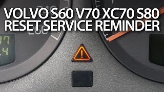 Volvo S60 V70 XC70 S80 XC90 reset service reminder [upl. by Ilzel709]