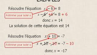 Equation du 1er degré à une inconnue [upl. by Ahsein]