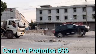 Top 10 Cars Vs Potholes 35  Flying Car Series [upl. by Onitnerolf]