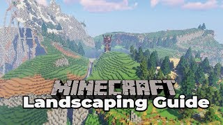 Minecraft Survival Landscaping Guide 1 How to build custom terrain  Tutorial Lets Play [upl. by Ettezel]