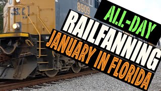 AllDay Railfanning January In Florida [upl. by Aneen]