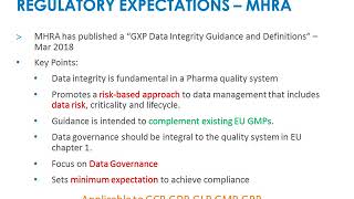 Webinar Regulatory Perspectives on Data Integrity  NSF International [upl. by Hilde]