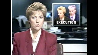 BBC News report on execution of Nicolae and Elena Ceaușescu Christmas Day 1989 [upl. by Ahsak]