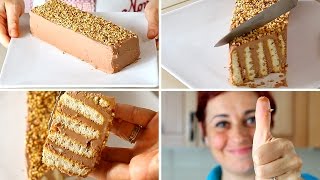 MATTONCINO DOLCE DI BENEDETTA Ricetta Facile Senza Cottura  Nutella Brick Cake Easy Recipe [upl. by Kcarb]