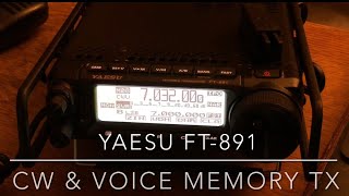 Yaesu FT891 CW amp Voice Memory TX yaesu hamradio ft891 voicememory cwmemory [upl. by Gall991]