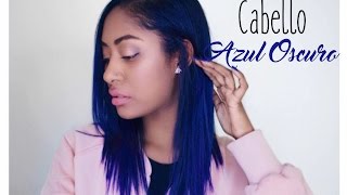 Tutorial Cabello Azul Oscuro ♡ DIY Dark Blue Hair [upl. by Einal555]