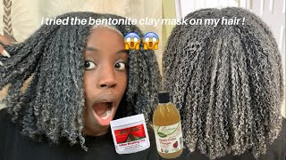 BENTONITE CLAY CHANGED MY NATURAL HAIR  DIY HAIR AND SCALP MASK [upl. by Nrol275]