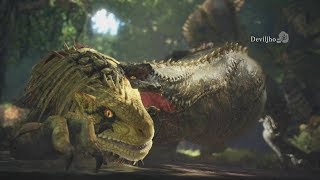 Monster Hunter World Deviljho Boss Fight with Cutscene  Solo  Long Sword [upl. by Neelram750]