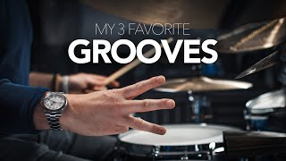 My 3 Favorite Drum Grooves  Drum Lesson [upl. by Anin]