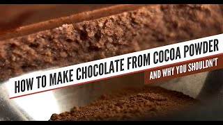 How To Make Chocolate From Cocoa Powder and why you shouldnt [upl. by Etnoled]