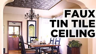 How to Install a Faux Tin Ceiling  HGTV [upl. by Lletnahc]