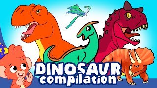 Learn Dinosaurs for Kids  Scary Dinosaur movie Compilation  trex Triceratops  Club Baboo [upl. by Lupien]