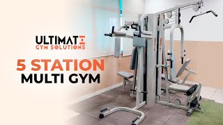 Complete Body Workout Home Gym  5 Station Multi Gym  Ultimate Gym Solutions  Abhishek Gagneja [upl. by Shig]