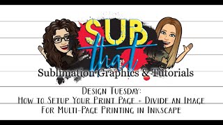 How to Setup Print Page and Divide an Image in Inkscape [upl. by Aneen]