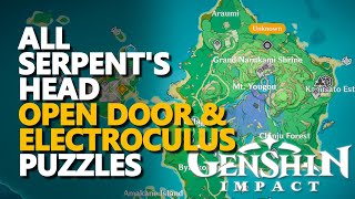 All Serpents Head Electroculus amp Open Door Puzzle Genshin Impact [upl. by Moffat308]