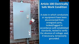 Introduction to NFPA 70E 2021 Part 1 The Electrically Safe Work Condition [upl. by Engen]