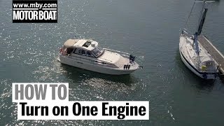 How To Turn on One Engine  Motorboat amp Yachting [upl. by Kcirted]