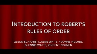 Basics of Roberts Rules [upl. by Morice]