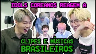 IDOLS COREANOS REAGEM A MUSICAS BRASILEIRAS feat BLANC7 [upl. by Nakashima]