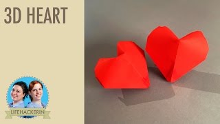 Paper Heart  Papier Herz  3D Origami  Valentinstag amp Muttertag [upl. by Hendrix]