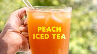 How To Make Peach Iced Tea  The Best Fresh Cold Brew Drink [upl. by Thay769]