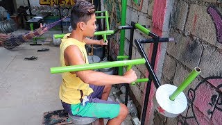 My Homemade Gym Equipment  Cool Gym Ideas [upl. by Kcirdneh]