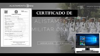 Como Imprimir o Certificado de alistamento Militar ONLINE [upl. by Ecinom]