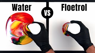 Floetrol vs Water ONLY  Acrylic Pouring [upl. by Oirtemed]