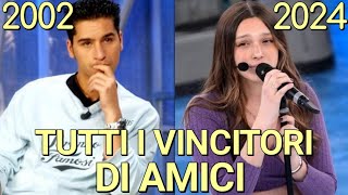 TUTTI I VINCITORI DI AMICI DAL 2002 FINO AL 2024  Maria De Filippi Vince Sarah Chi ha vinto 24 [upl. by Witherspoon]