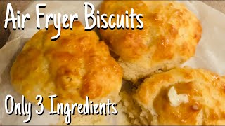 3 Ingredient Air Fryer Biscuits  Buttery amp Soft [upl. by Aehsal]