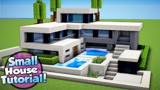 Minecraft How to Build a Small Modern House Tutorial 16 [upl. by Eerahs185]