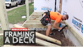 How To Renovate Your Homes Exterior Part 6 Framing the Front Deck [upl. by Mccandless]